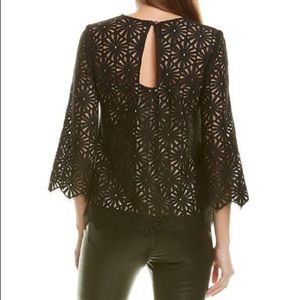 Trina Turk black lace top size small